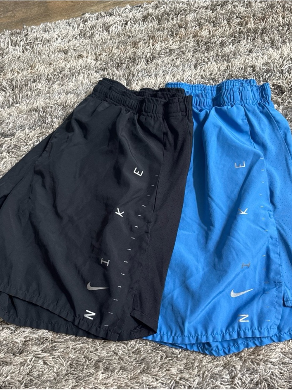 Nike Men’s Athletic Shorts in Black and Bright Blue